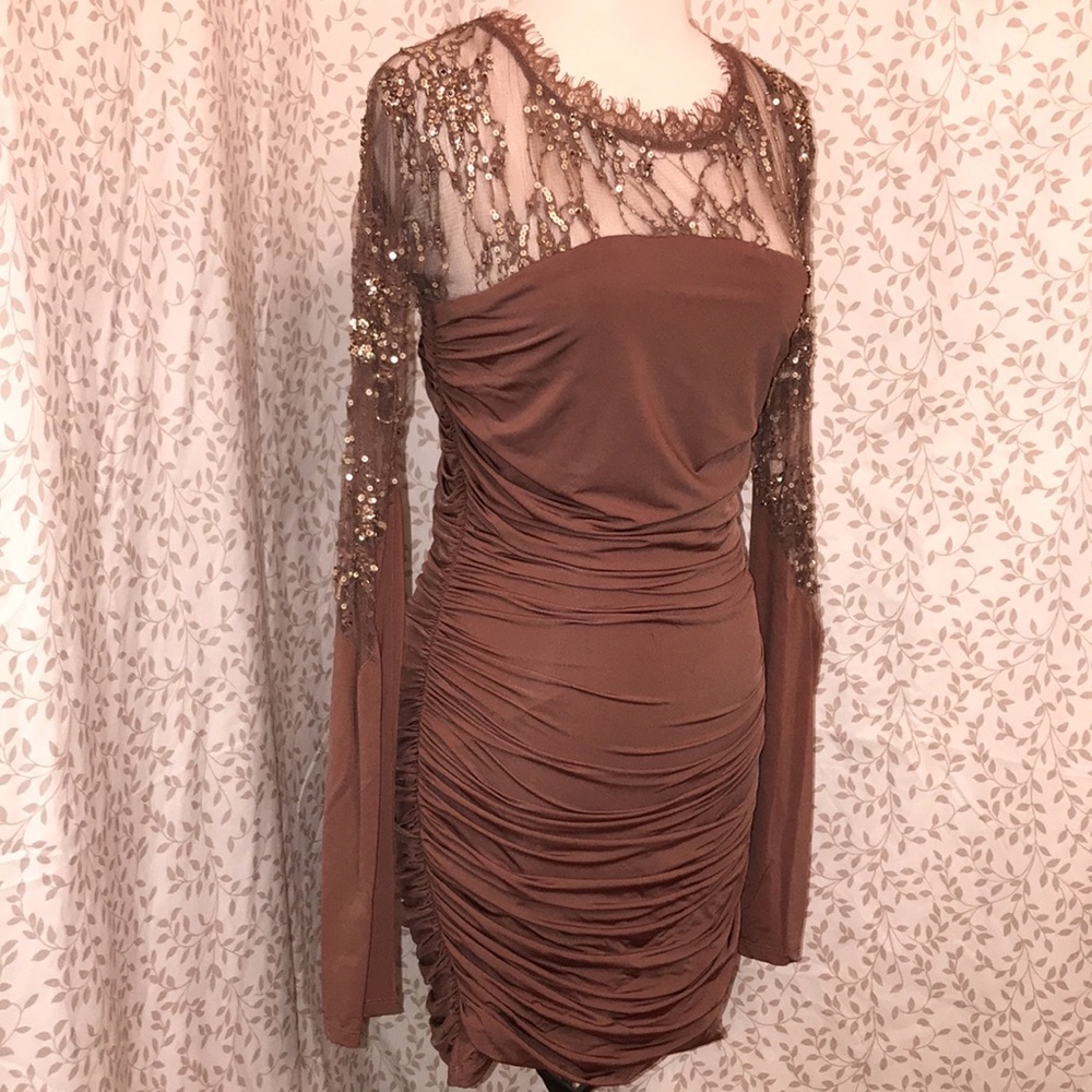 STASH RUCHED DRESS SZ L - Picture 4 of 10